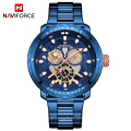 NAVIFORCE NF9158 Men Quartz Watch Best Business Popular Calendar Luminous Stainless Steel Belt Watches For Gents